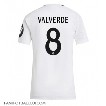 Real Madrid Federico Valverde #8 Tricou Fotbal Replică 2024-25 Femei Acasa